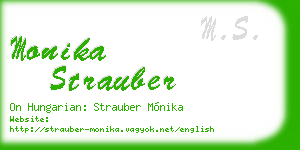 monika strauber business card
